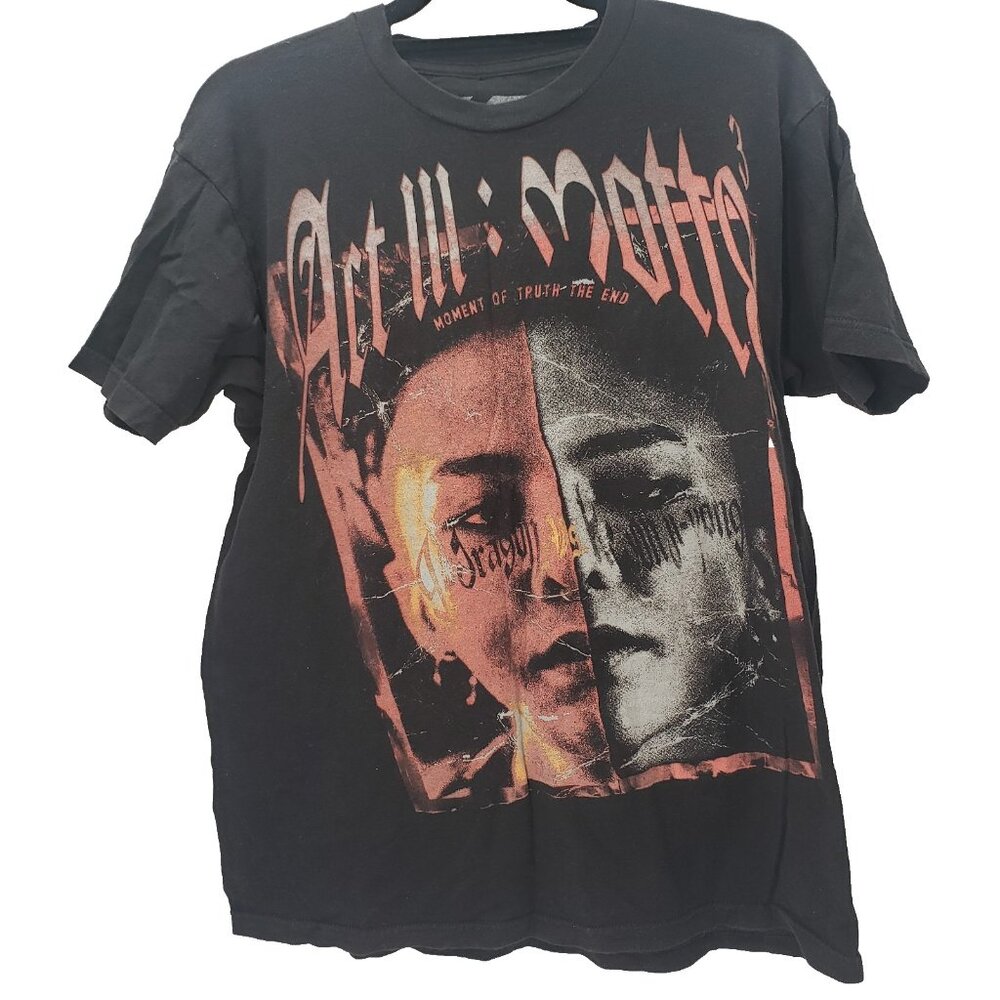 G-Dragon 2017 World Tour Act III MOTTE Men Large K-Pop T Shirt Split Face YG